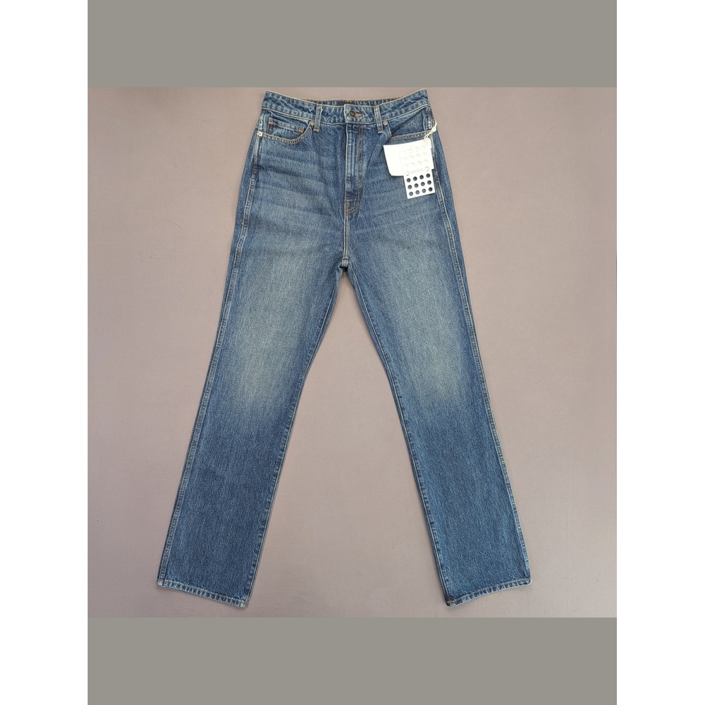 Khaite Danielle Jeans 29 High Rise Straight Leg Blue Denim NWT